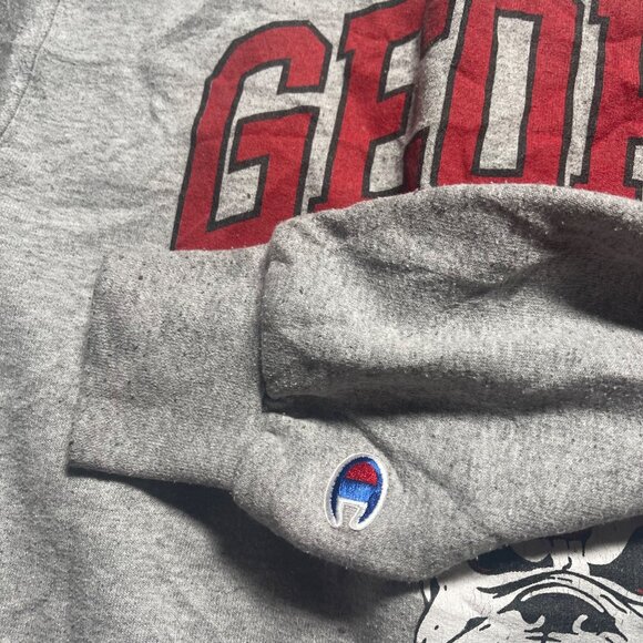 Vintage Georgia Bulldogs Distressed Champion Sweatshirt M Mascot Graphic - Picture 4 of 6